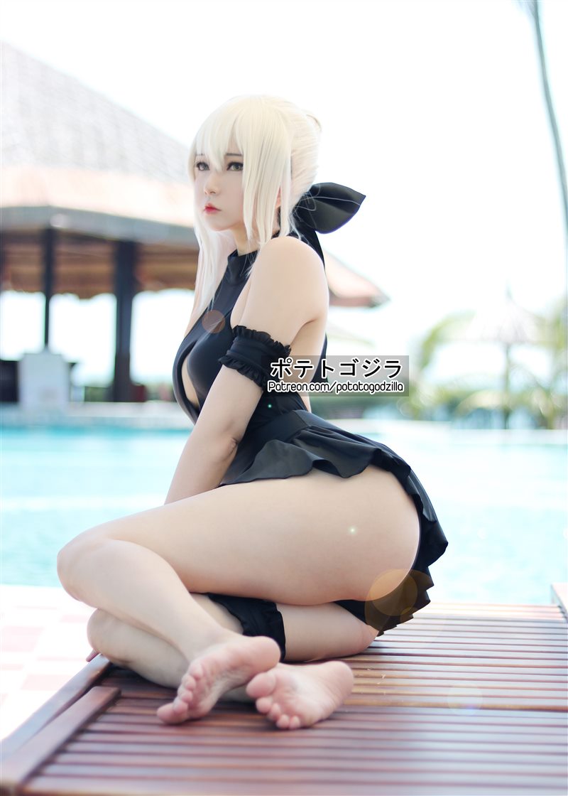 图片[4]-Potato Godzilla - Saber Alter Swimsuit [18P／109MB] - 呦糖社C+-呦糖社C+