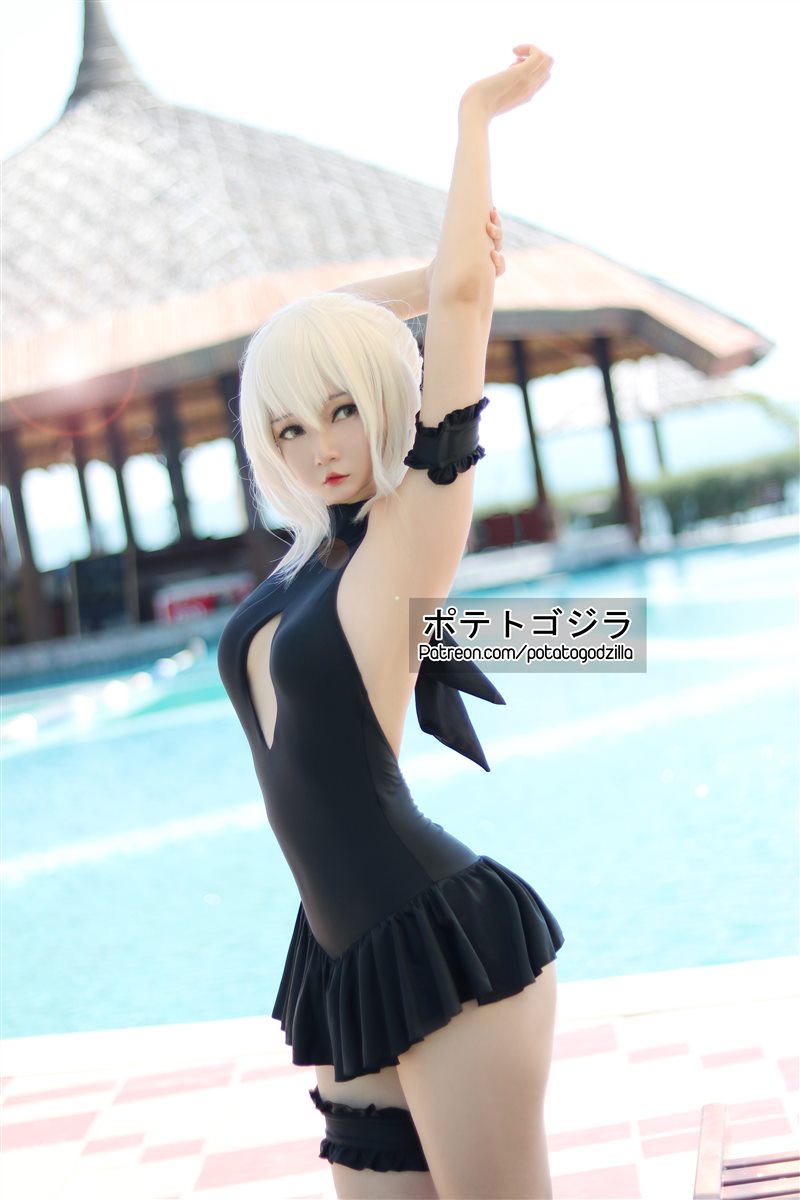 图片[5]-Potato Godzilla - Saber Alter Swimsuit [18P／109MB] - 呦糖社C+-呦糖社C+