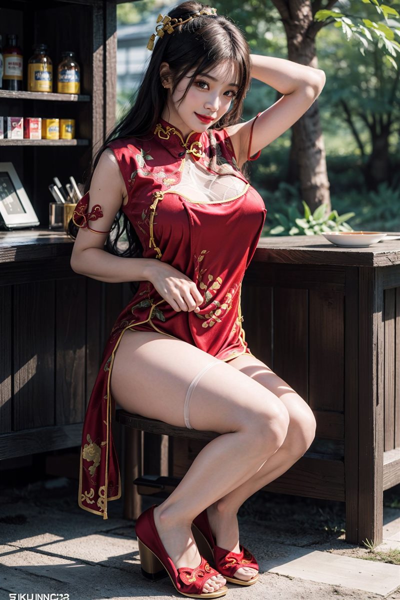 图片[4]-[拟实] （轉載）kaiysx - Red Cheongsam [157P／41MB] - 呦糖社C+-呦糖社C+